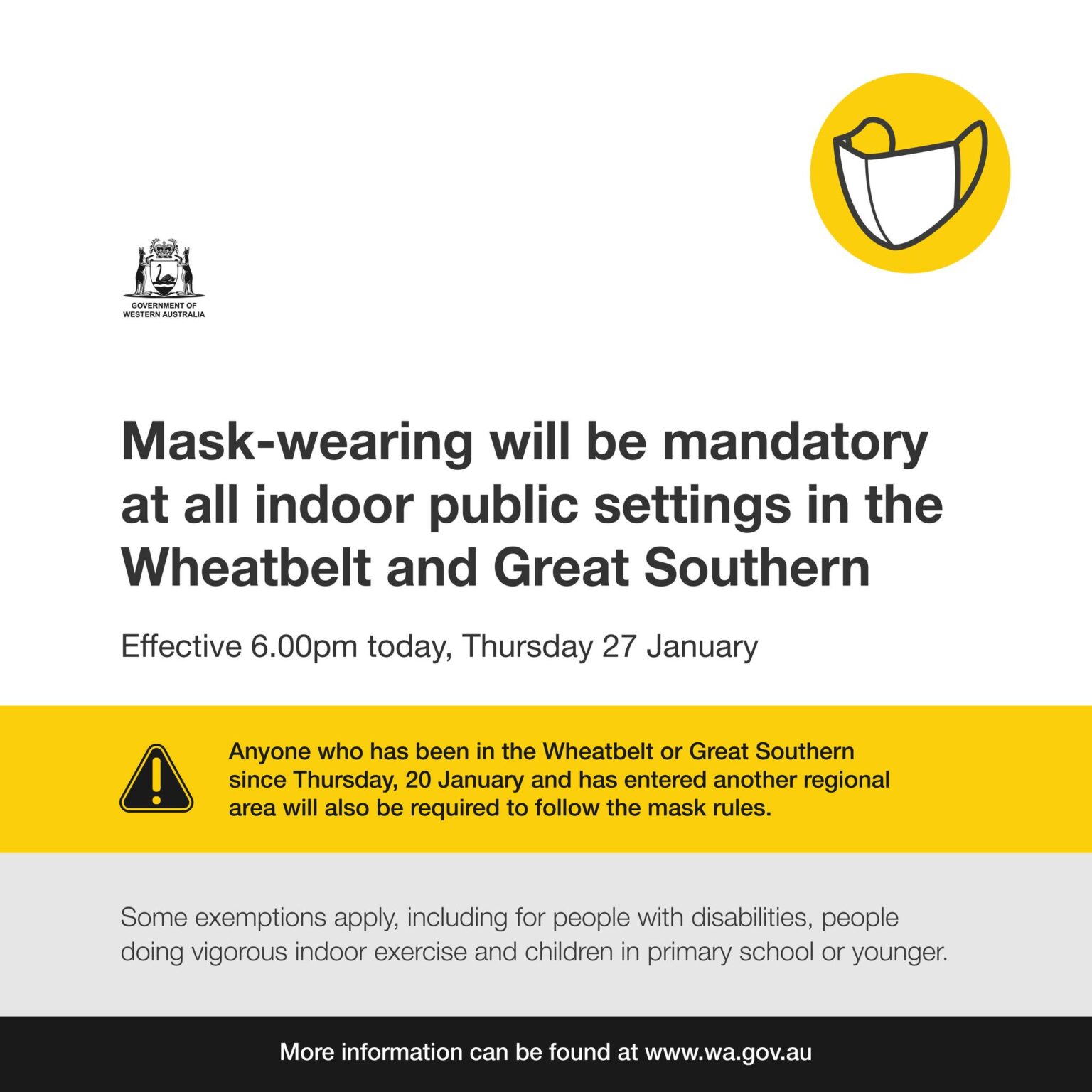 mask requirements 27.01.22