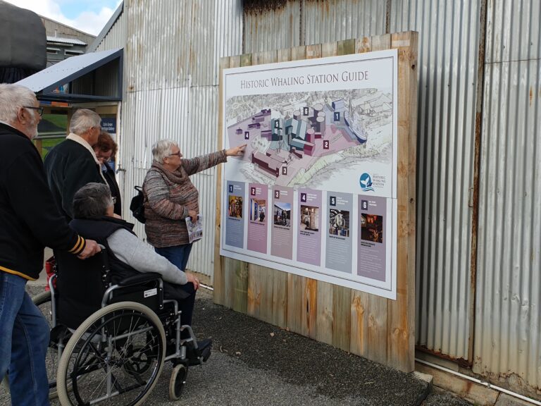 Visitors looking at site map